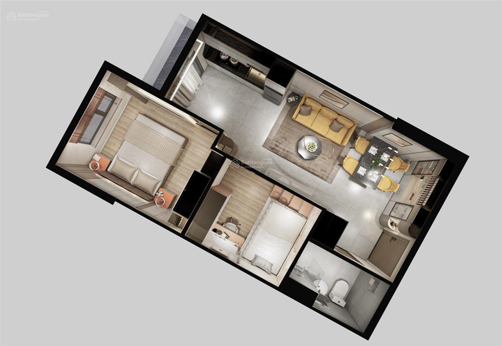 Chính chủ bán giá gốc 2pn1wc bcons solary giá 1 tỷ 776 triệu, tầng cao, view thoáng mát, đã ký hđmb