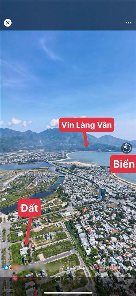 Đất biển cạnh ving làng vân mức giá tốt mặt tiền đường nông quốc chấn giá chỉ 3.4 tỷ