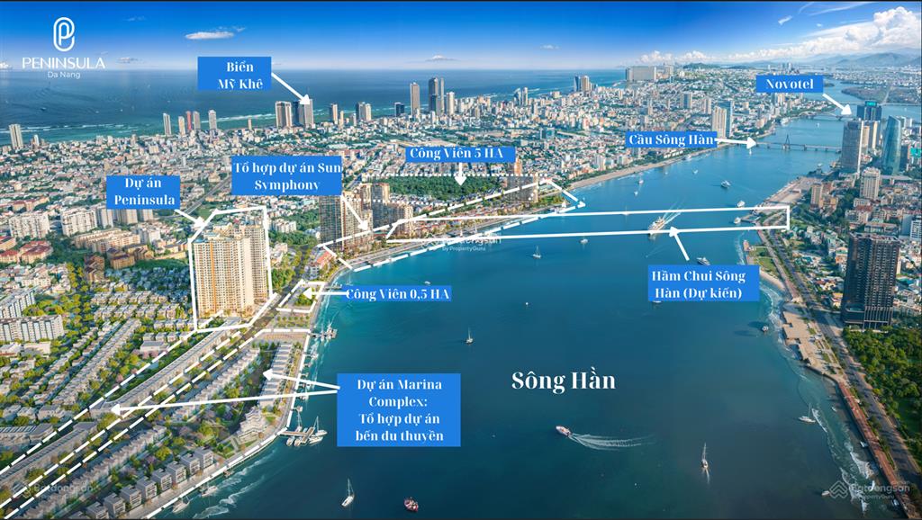 Hiếm có căn 2pn peninsula đà nẵng trực diện sông hàn căn nổi bật dự án