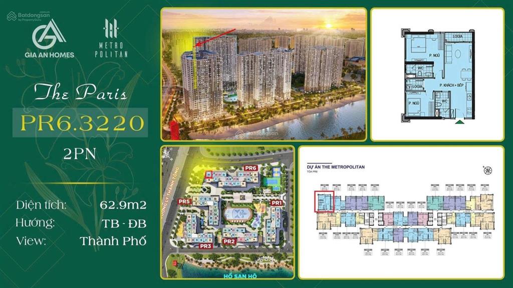 Bán cc tại the paris vinhomes ocean park, 63m2, 2pn, giá tốt nhất thị trường hiện nay