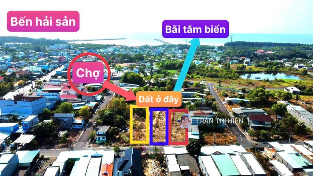 Đất biển lộc an ngay sau chợ cách bãi tắm chỉ 1km nay là xã phước hải tp hcm dt 678,9m2