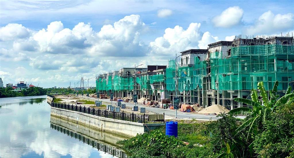 Vốn 7 tỷ biệt thự song lập 200m2 mt 10m cạnh sông hòn ngọc xây 4 tầng h. huy green river c. khấu 9%