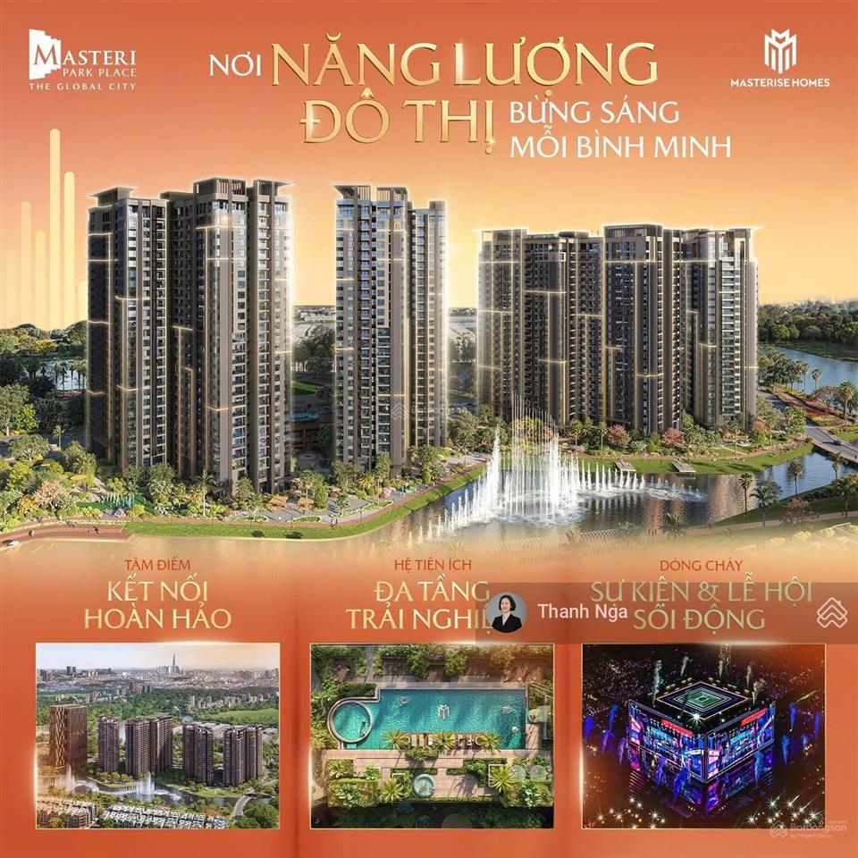 Căn hộ 2pn masteri park place the global city, quận 2 giá trực tiếp cđt chiết khấu cao