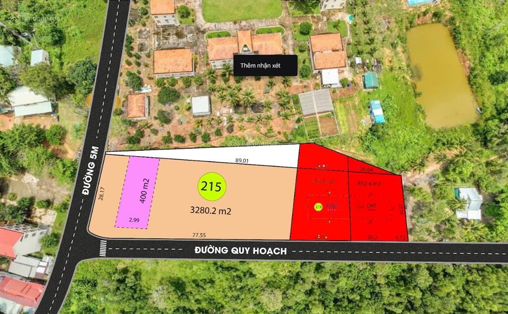 3280,4m2 có 400m2 ont ở ấp đá chồng cách biển 50m thêm 550m đất lưu không