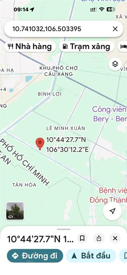 Bán 2.600m² đất vườn mặt tiền thích thiện hòa giá chỉ 5 triệu/m²quỹ đất lớn hiếm tại bình chánh