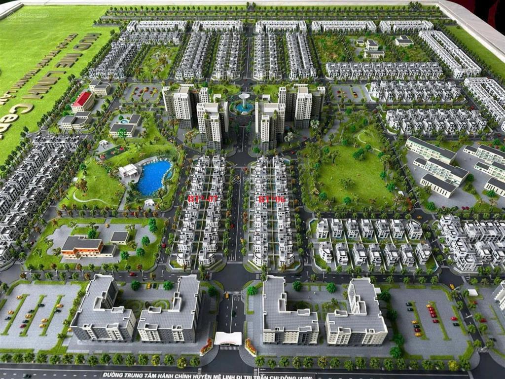 Bán căn bt đơn lập suất ngoại giao hud mê linh trục chính 24m vip nhất dự án, đối diện sungroup