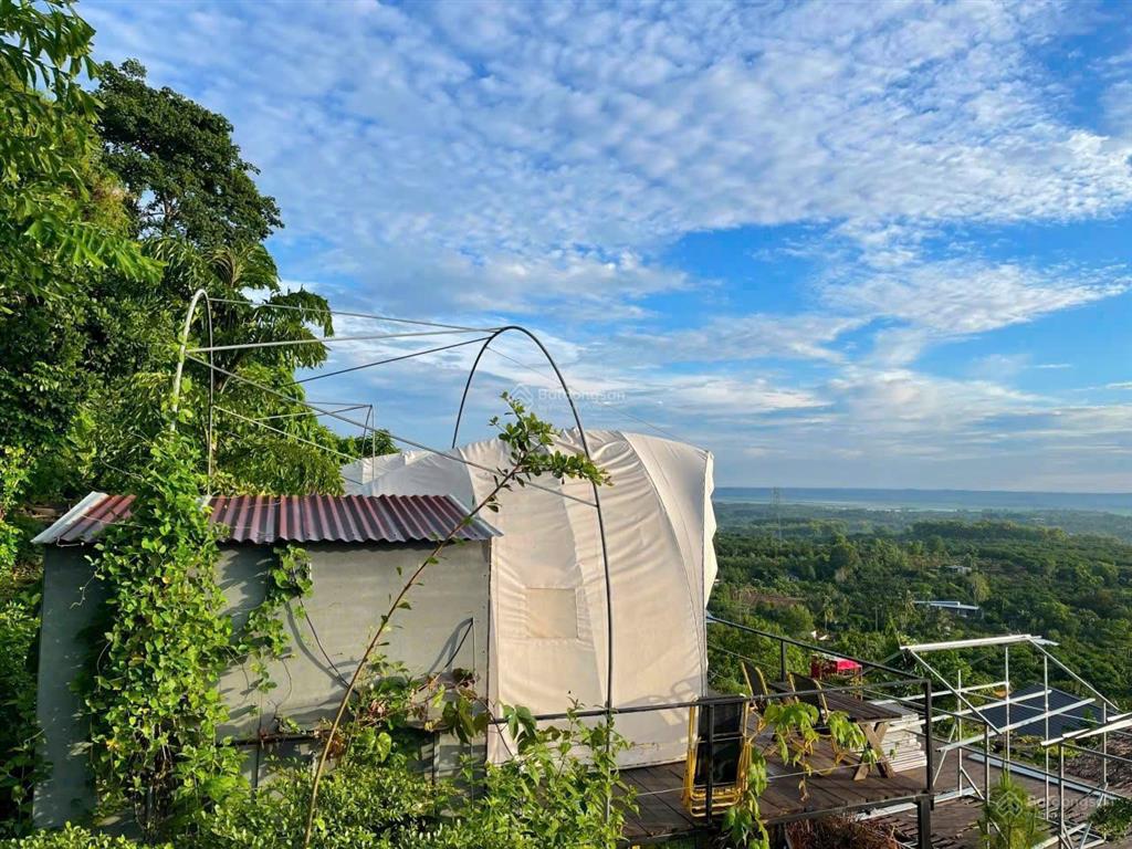 Chủ ngộp nh cắt lỗ 300 triệu, đất vườn view siêu đẹp hồ trị an tại xã la ngà, định quán, đồng nai