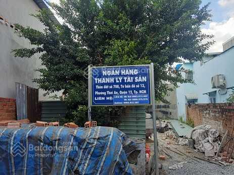 Ngân hàng thanh lý đất tại td708, tbd 13, hẻm 19 đường ta11, phường thới an, quận 12, tp.hcm