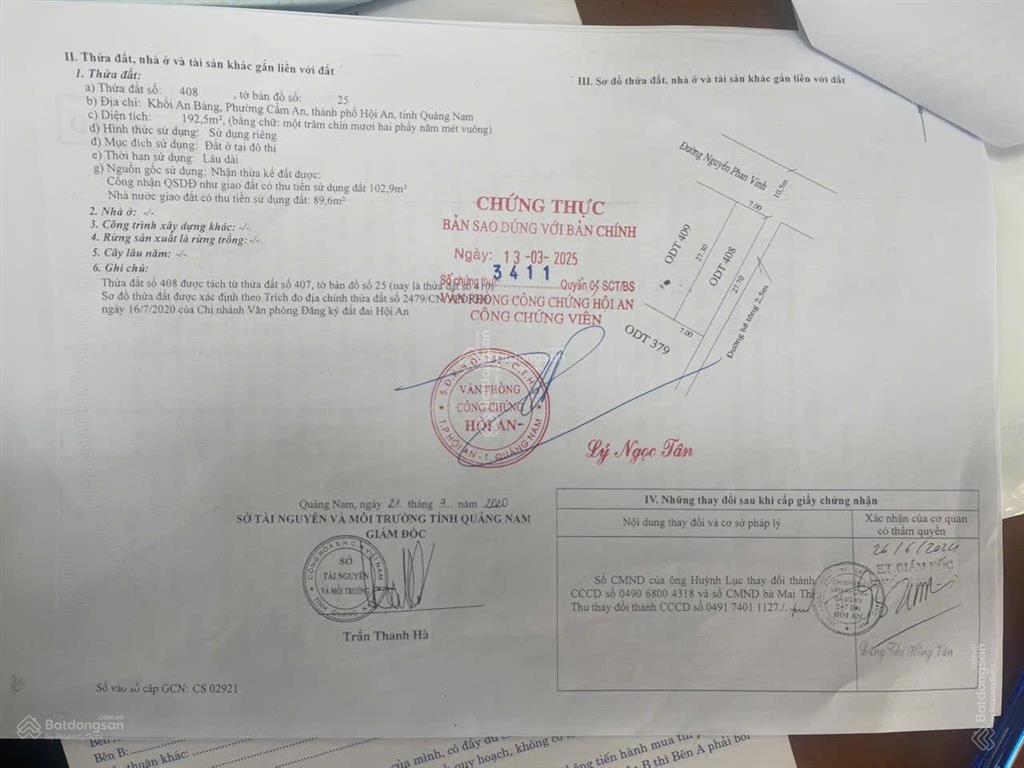 Đất vàng đường nguyễn phan vinh biển an bàng hội an.