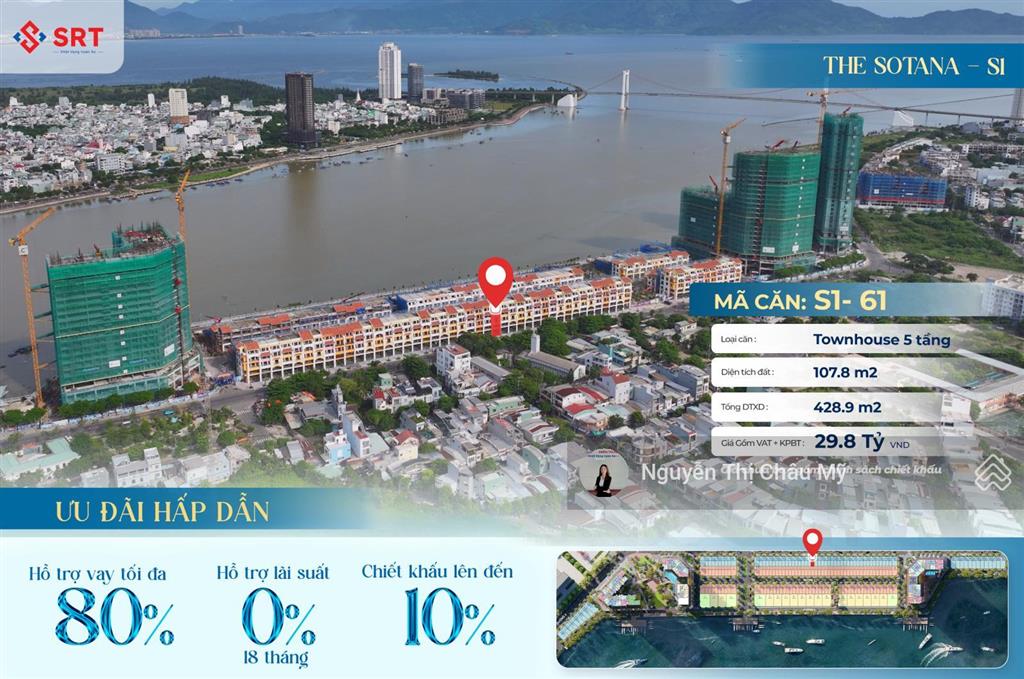 Shophouse mặt thđ mặt tiền 6m s1.61 hỗ trợ chuyển đổi sun châu mỹ srt