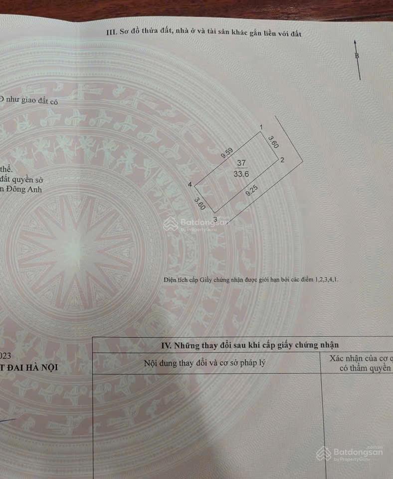 Bán đất tại xã cổ loa, đông anh, hà nội, 2,35 tỷ, 34 m2