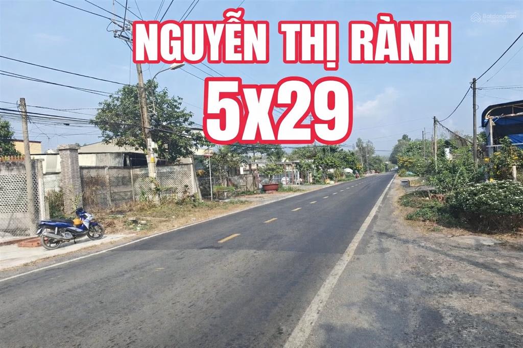 Lô một trong số ít nguyễn thị rành 5x29m 146m2 giá 1tỷ1 bán nhanh
