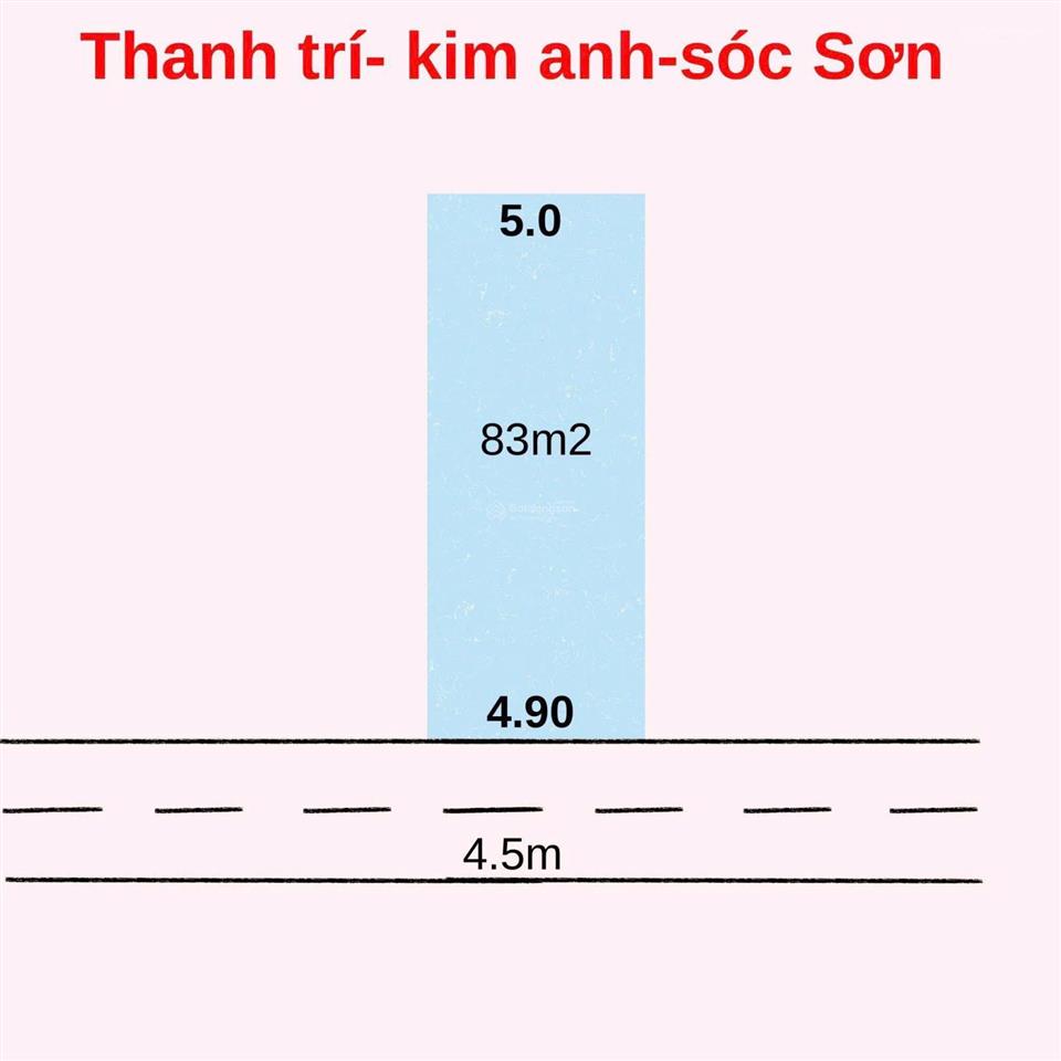 Bán nhanh trong tuần lô đất đẹp 83m2 tại thanh trí kim anh sóc sơn hà nội