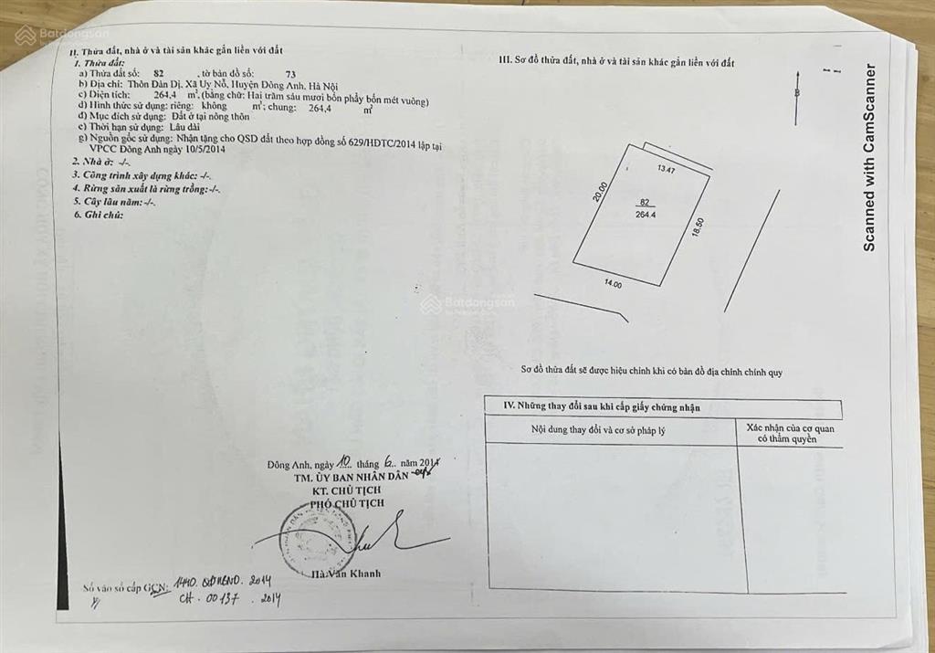 Bán mảnh đất đẹp ở thôn đản dị, xã uy nỗ, huyện đông anh, thành phố hà nội. diện tích 80 m2