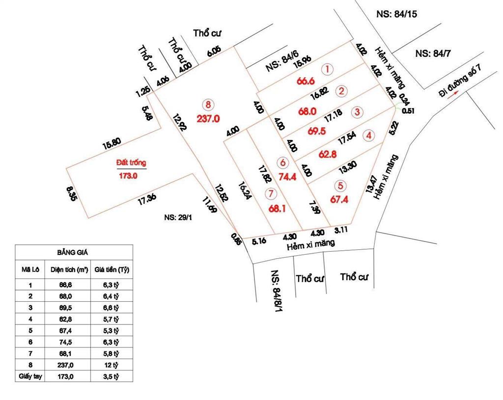 Bán lô đất 70m2 5,8 tỷ đường số 7, linh trung thủ đức