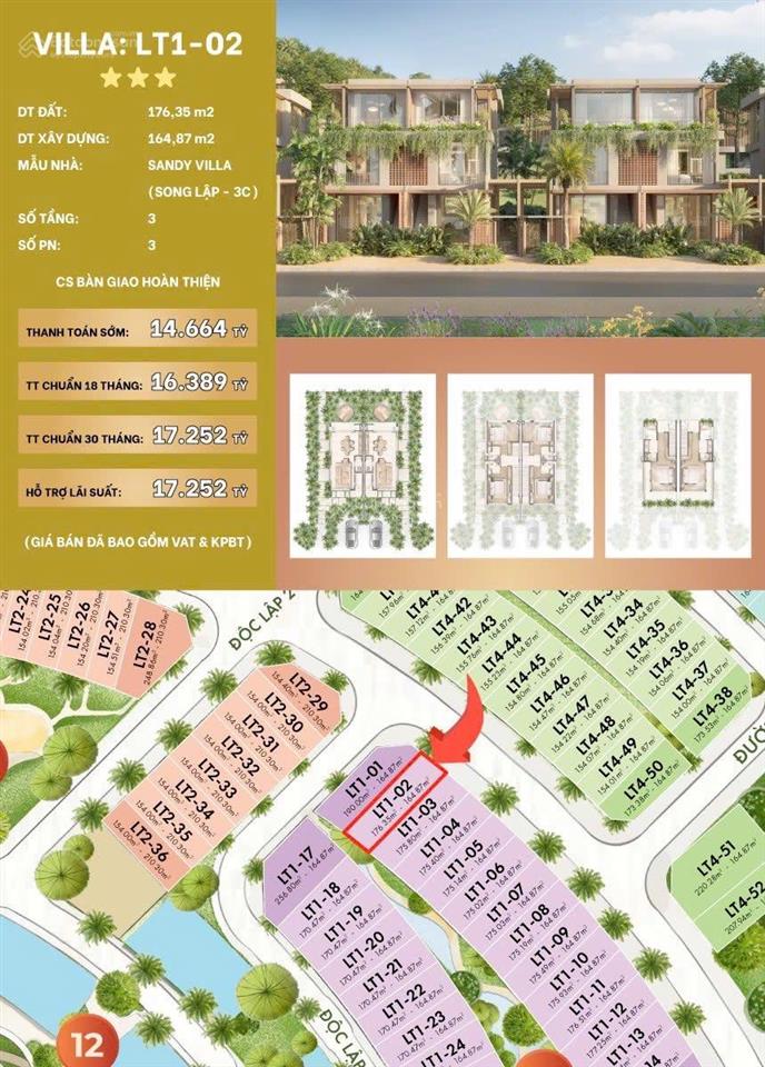 Kđt biển latien dt 176m2 chỉ 12.7tỷ/căn full nội thất cao cấp, hỗ trợ đưa đoán tư vấn 24/24!