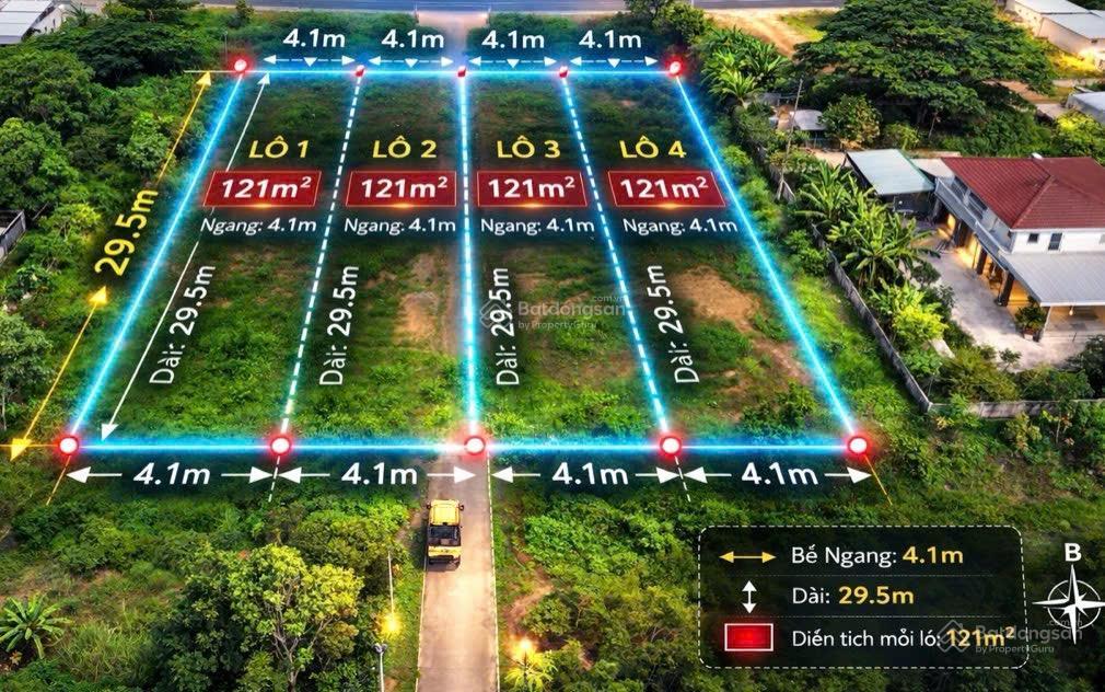 Đất nền 121m² xã đại phước full thổ cư hẻm xe hơi tới tận đất hẻm 1 sẹc, giá chỉ 2,1 tỷ
