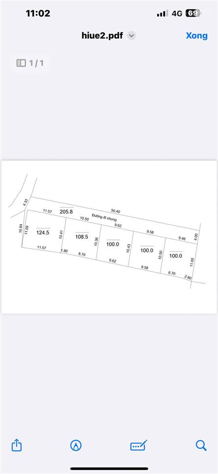 Chính chủ gửi bán 5x100m full tc lô khuôn hoa hậu, tại hoà trúc, phú cát, hà nội cách dh09 250m