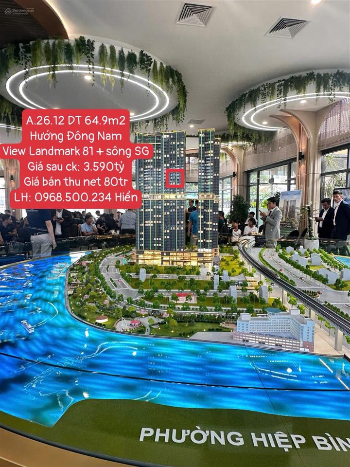 Bán lỗ sâu căn 2pn 2wc căn hộ a&t saigon riverside view landmark 81, view trực diện sông sg