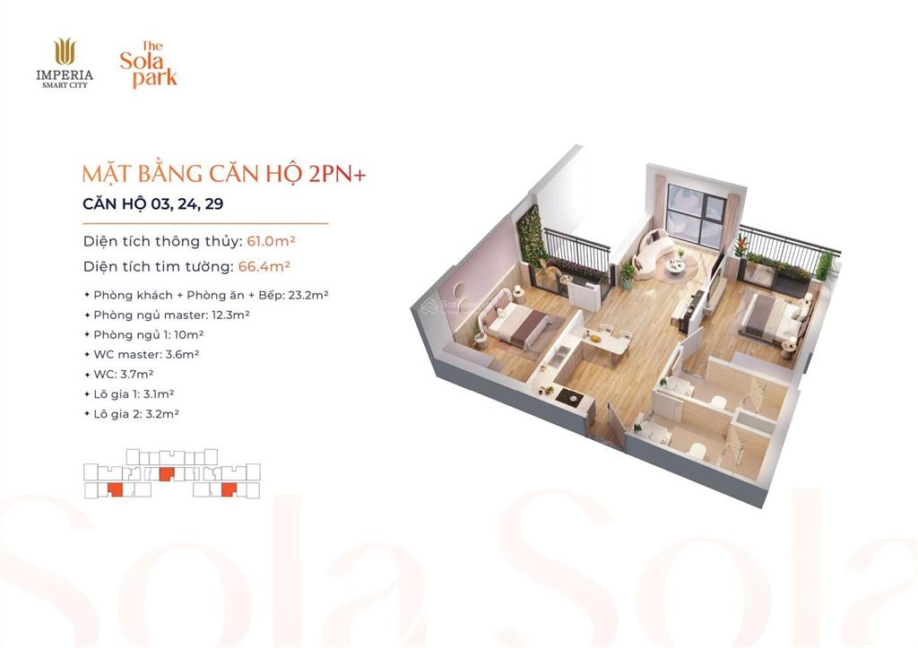 Tôi cần tiền gấp nên cắt lỗ căn 2pn 54m2 giá 3,8 tỷ tại tòa g1 sola park