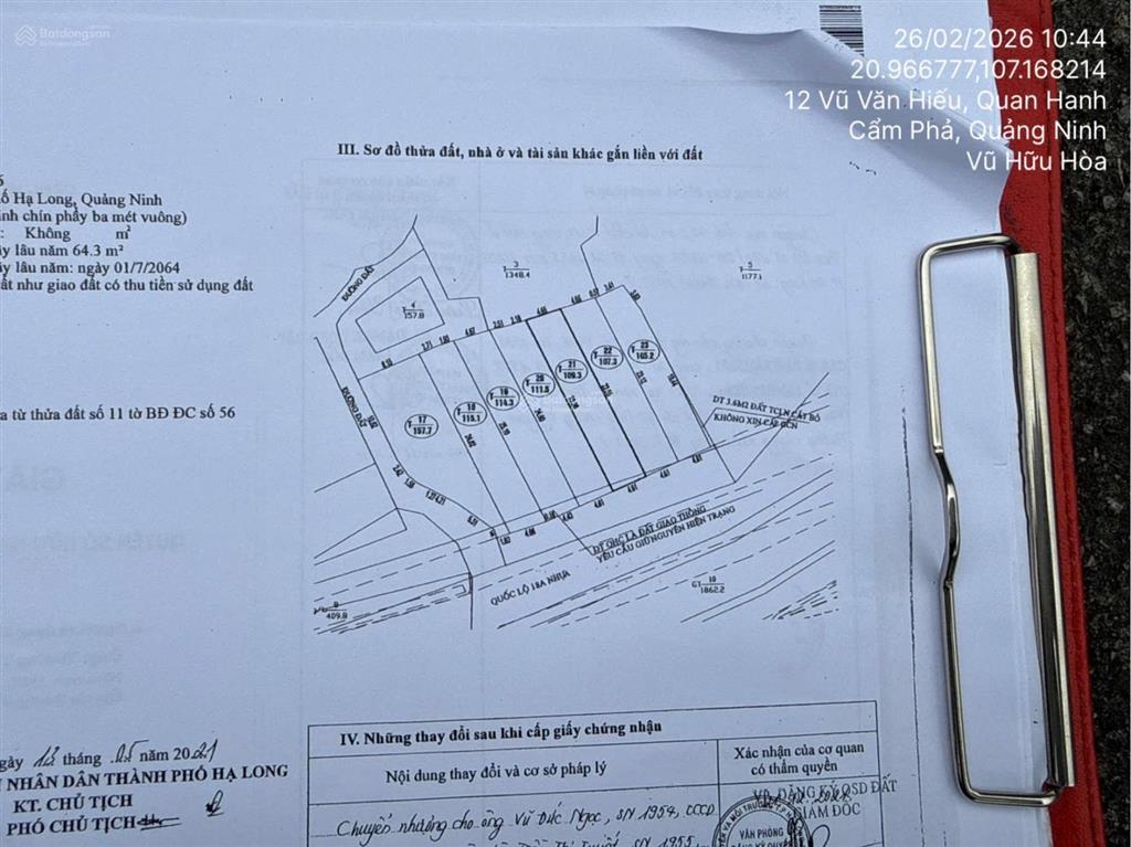Ngân hàng thanh lý lô đất mặt đường td21, p. hà phong, tp hạ long, quảng ninh 03780930