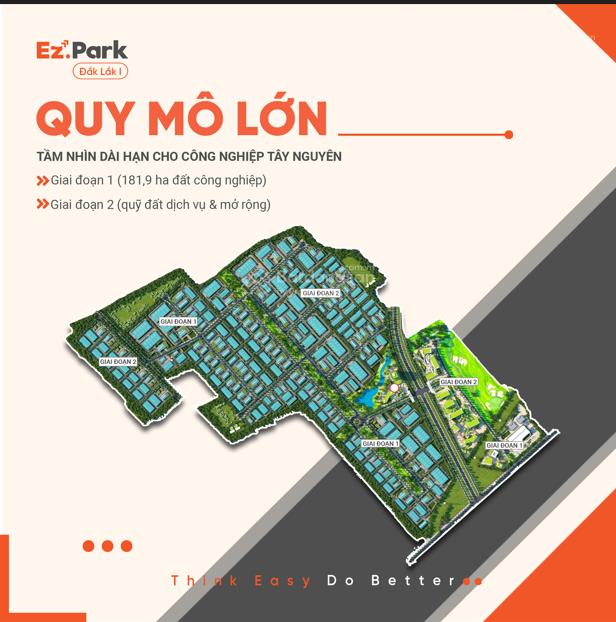 Đất kho xưởng kcn ez. park đắk lắk i giáp ql14 3.130.300m² tách linh hoạt từ 10000m2 giá 1,422tr/m²