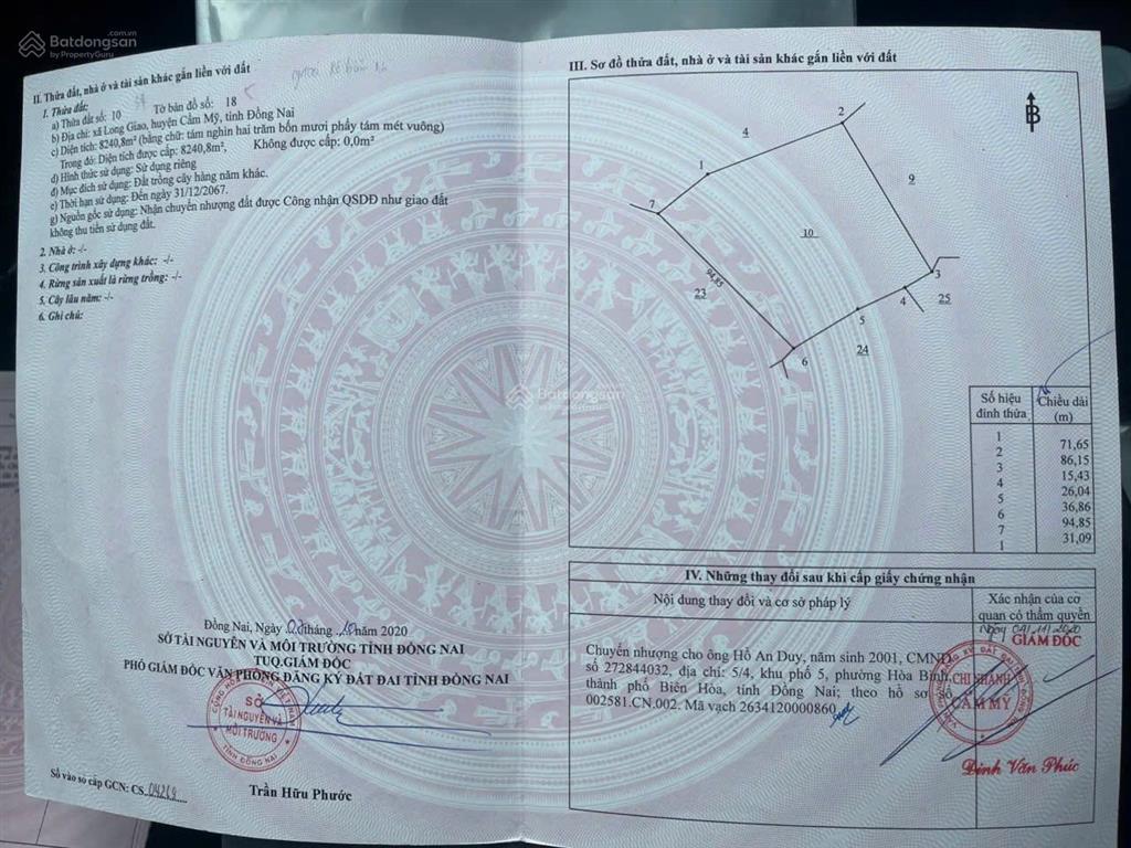 Siêu phẩm đầu tư 2,2 hecta long giao bán đúng giá đền bù chỉ 8 tỷ