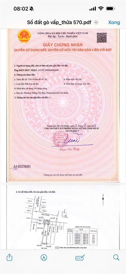 Bán lô đất đẹp hxh 8m đường nguyễn văn khối p11 gò vấp 4x23m, đường 8m thông. giá 9 tỷ tl