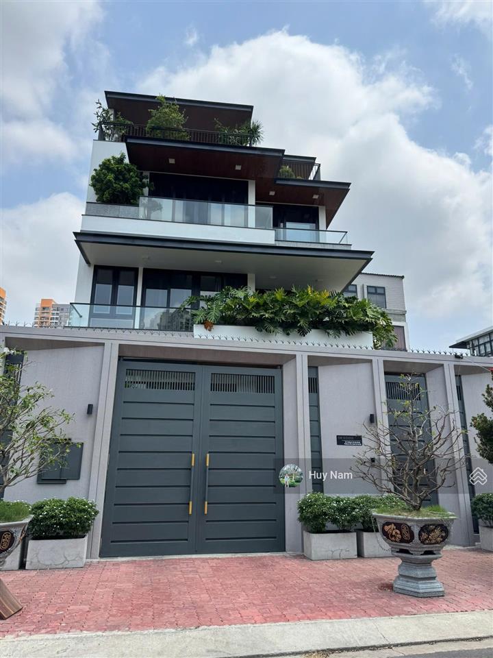 Biệt thự view sông đường thân văn nhiếp, an phú, quận 2 dt 12x22m (232m2) 4 tầng giá 55 tỷ