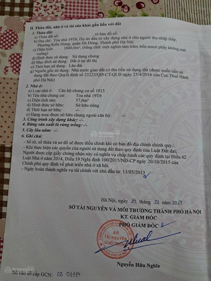 Bán căn hộ 2pn tại khu đô thị kiến hưng, 2,49 tỷ, 57m2, hà đông, hà nội