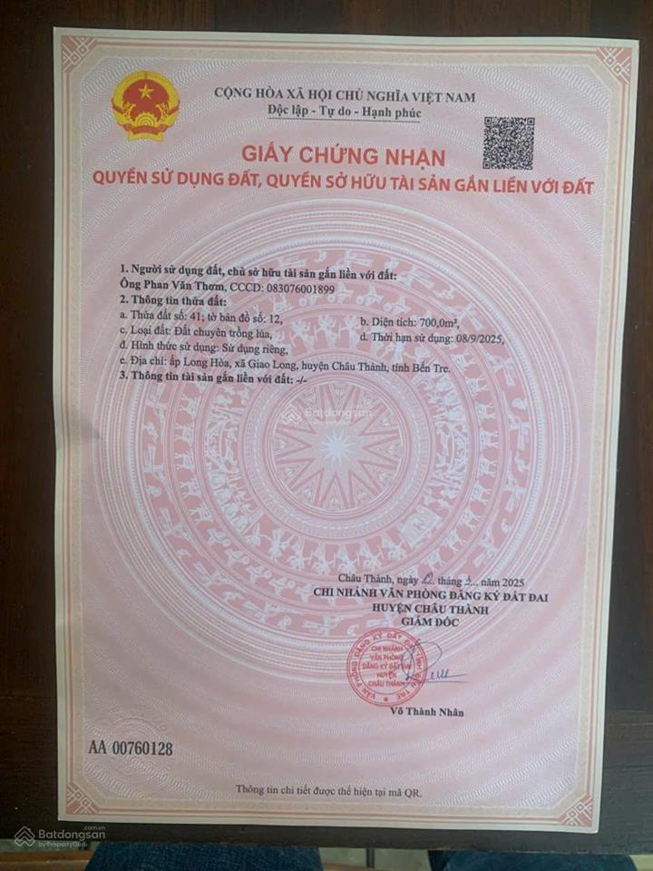Cần bán gấp đất vàng ngay kcn giao long vị trí đắc địa, tiềm năng sinh lời cao