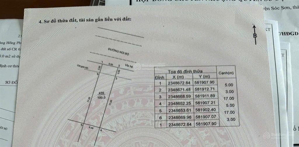 Bán đất tdc bắc hạ, 100m2, 4,3 tỷ, sổ đỏ cất két sẵn sàng giao dịch