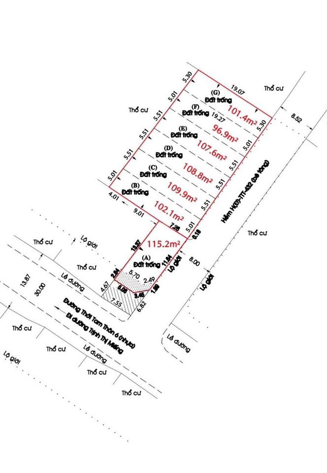 Bán đất shr đường thới tam thôn 6 cách chợ 200m giá 5,6 tỷ