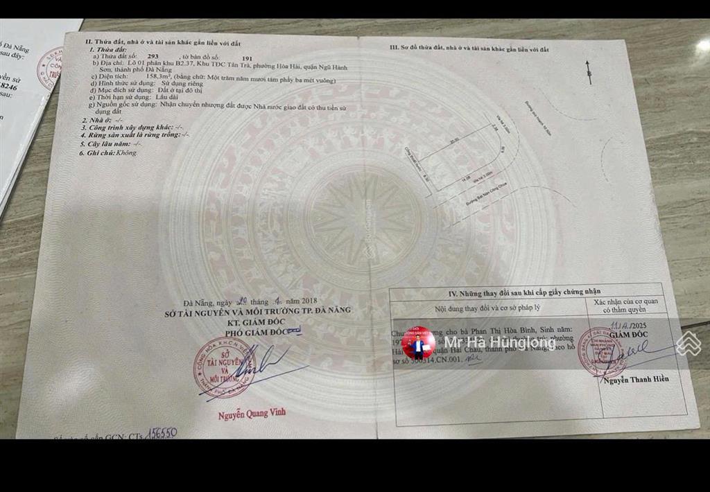 Bán lô góc 2 mặt tiền vị trí đẹp ngay ngã tư đường bùi quốc khái & bát nàng công chúa