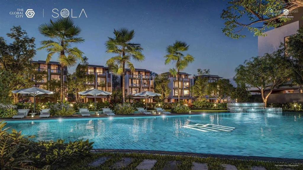 Bán căn trực diện hồ bơi căn bt sola the global city, dt đất 152m², giá 66,2 tỷ