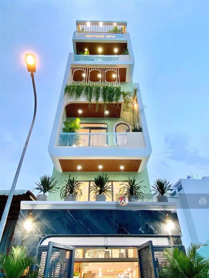 Nhà bán có thang máy đường 8m oto thông lê đức thọ p. 6 gò vấp 4,1m x 16m 6 lầu mới