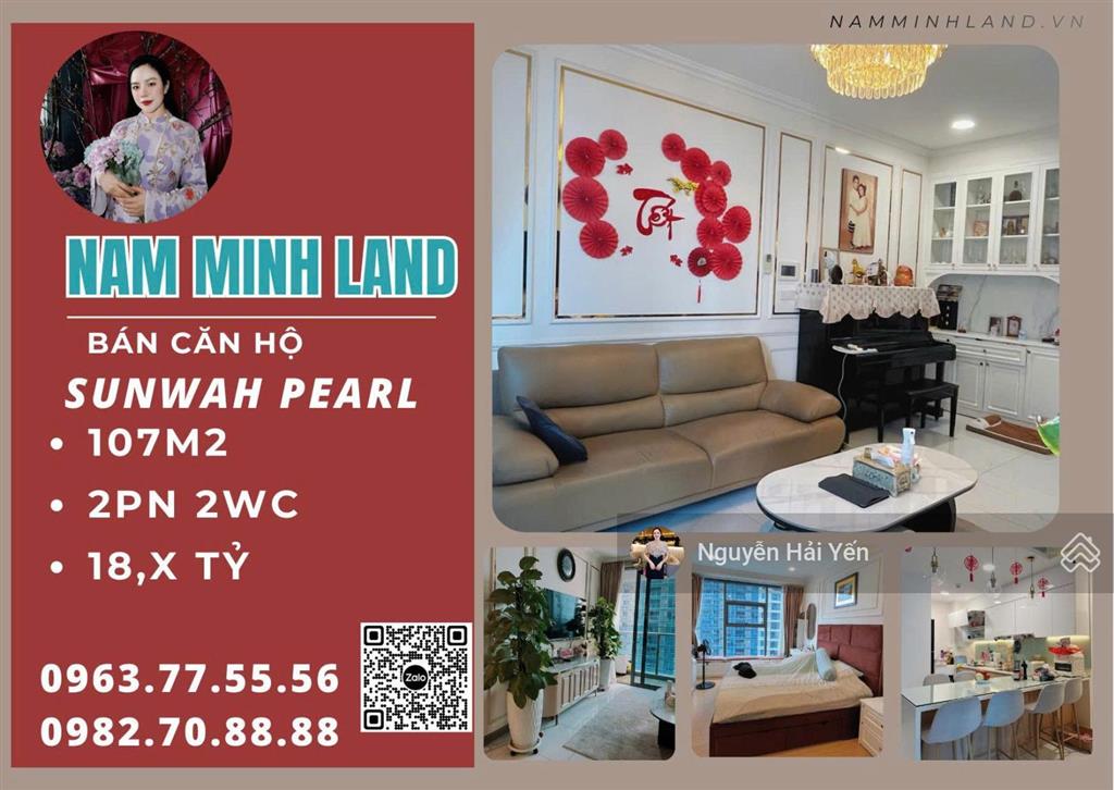 Hải yến nam minh land bán căn hộ sunwah pearl 2 phòng ngủ + 1, golden house, full nội thất