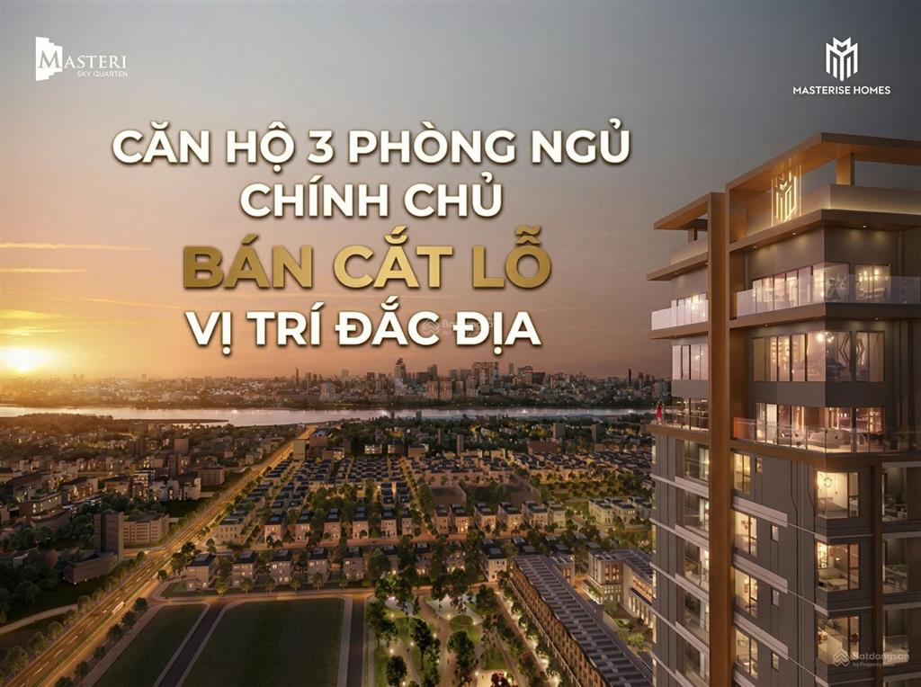 Cắt lỗ cần bán lại căn 3 ngủ, tòa sky tower a, hướng đẹp. chung cư masterise đan phượng