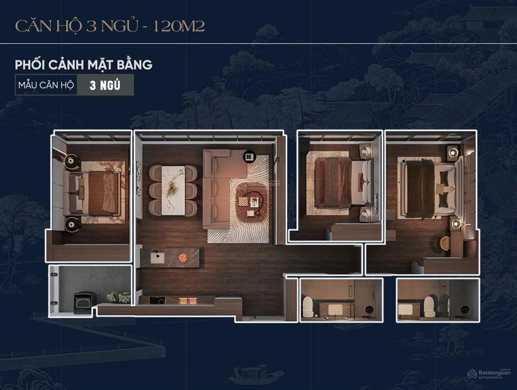 Căn góc 3pn tầng cao view sông đẹp khu đông thủ đô dt 122.8m2, hướng đntn, giá 6,8 tỷ