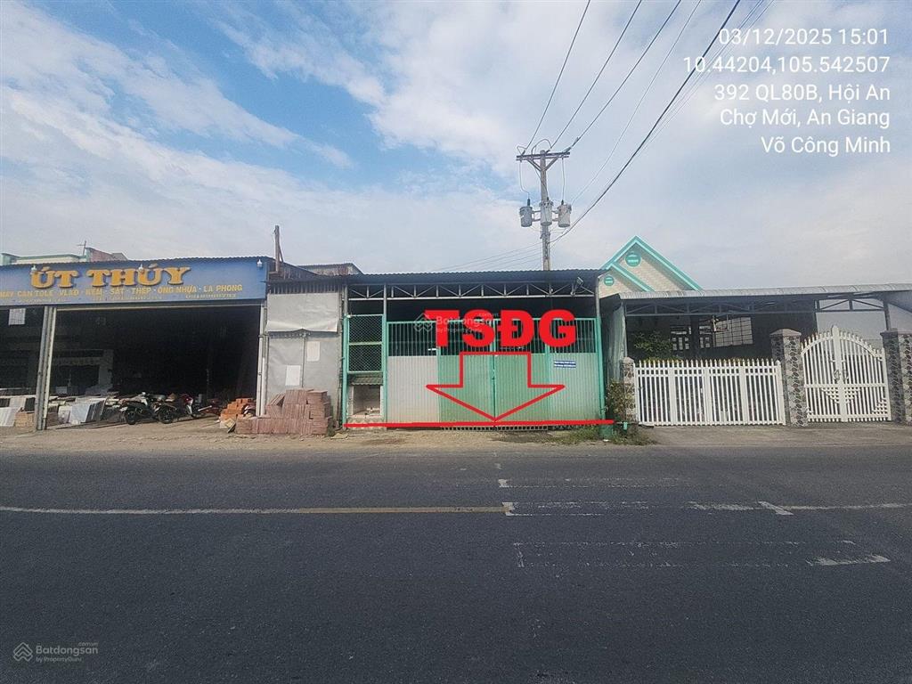 Ngân hàng bán nhanh, thủ tục rút gọn tài sản 168,4m2 tại xã hội an, chợ mới, an giang01992874
