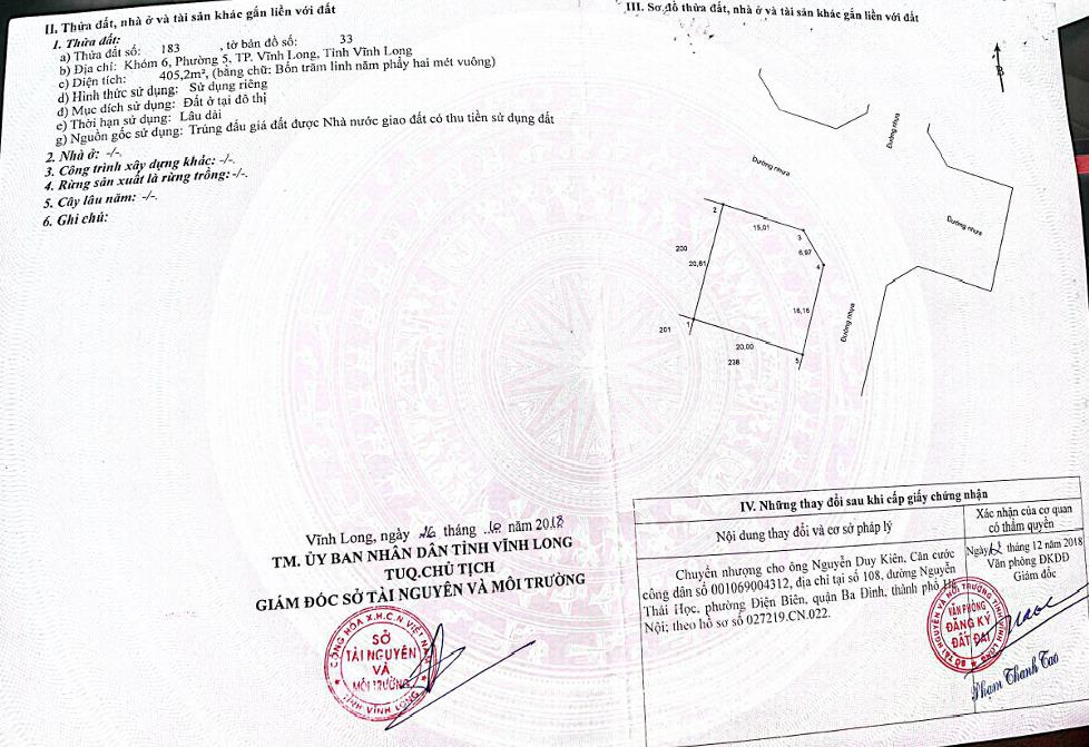 Cần bán gấp đất vị trí đẹp giá chỉ 6.8 tỷ
