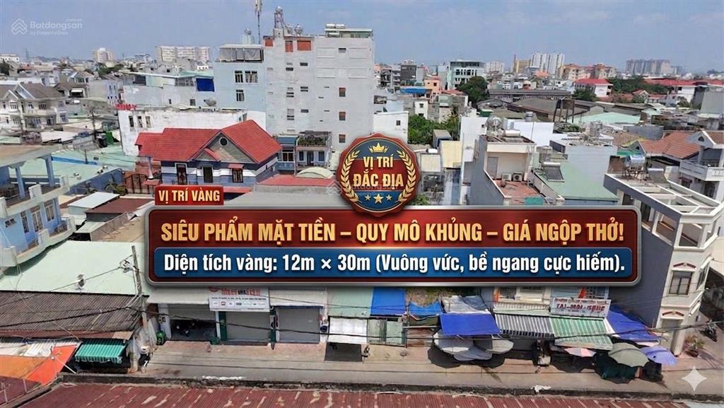 Đất xây chdv 308m2 mặt tiền chợ tây hòa ngang 12m hiếm có xây hầm 7 tầng