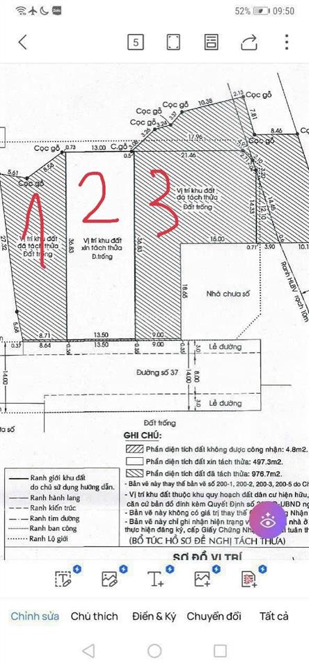 Bán 1500m² đất mt đường số 37, kvxd cao tầng 1 hầm 7 tầng. giá 152 tỷ