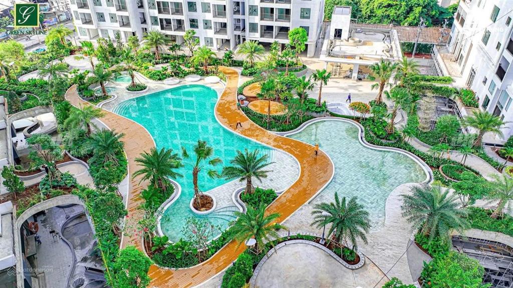 Chính chủ bán căn hộ green skyline diện tích 60m2 lầu 7 ban công hướng đông nam ngắm hồ bơi