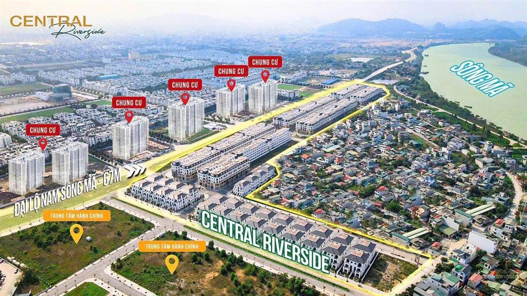 Nhà phố đối diện vinhomes tại dự án central riverside thanh hóa, phường đông hải, thanh hóa, thanh