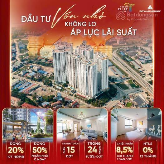 Căn tecco elite city thái nguyên đang cạn chỉ cần 1,1 tỷ (50%) nhận nhà cuối năm, chậm là hết