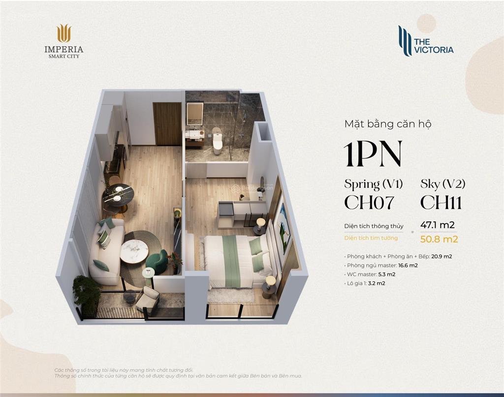 Chính chủ bán căn 1pn + 48m² 3,2 tỷ tòa victoria vinhomes smart city
