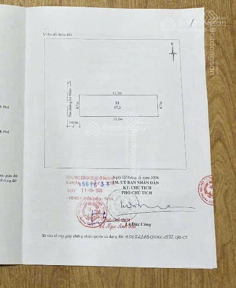 Chính chủ bán đất mặt tiền đường kinh doanh lê hoàn kẹp ngõ, tặng nhà gác lửng, thành phố thanh hóa