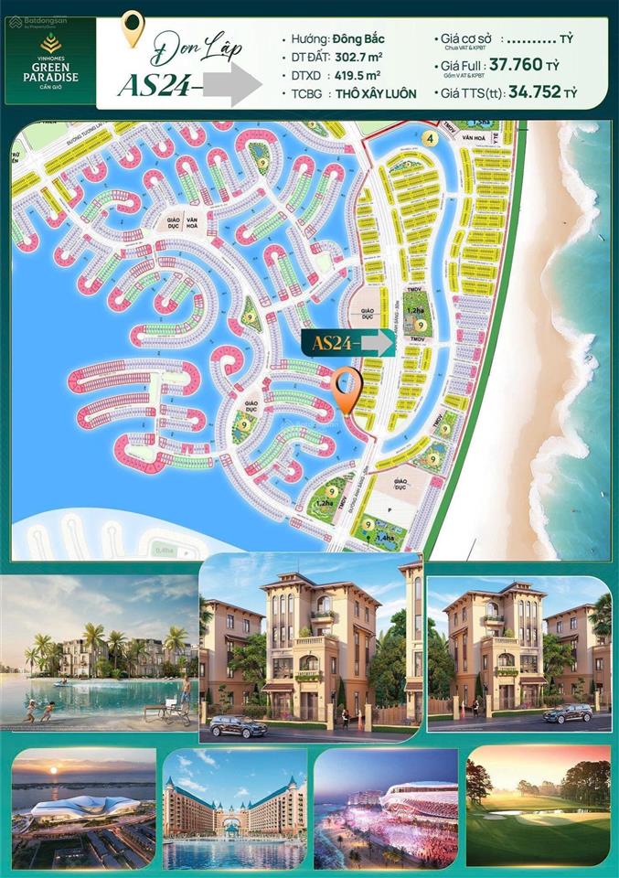 Siêu phẩm biệt thự đơn lập mặt biển duy nhất dự án vinhomes cần giờ chỉ 7,8tỷ sở hữu 0912 282 ***
