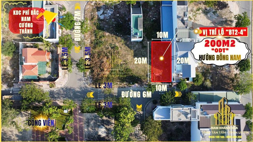 Giảm sốc 500tr bán nhanh lô biệt thự 200m2 đối diện công viên tđc nam cương thành